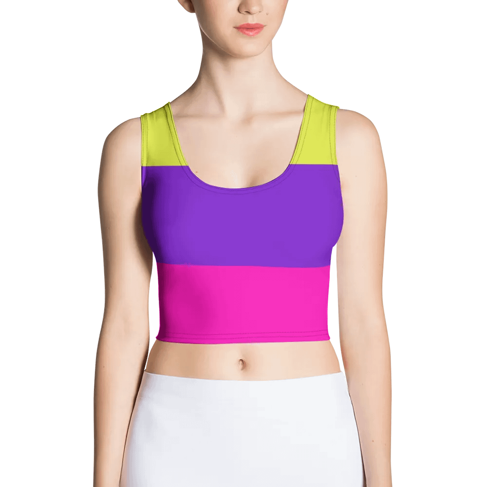 Color Block Crop Top T-Shirt product image (3)