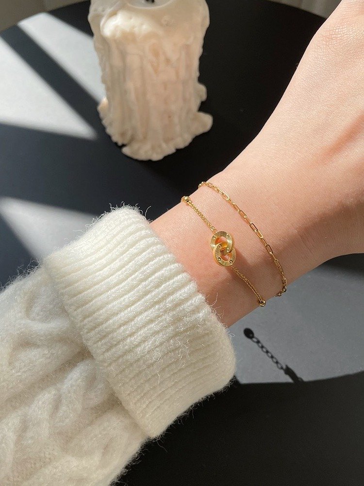 double-ring Bracelet | 18K Gold Plated product image (6)