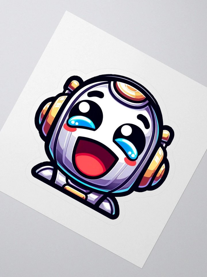 Cheerful Robot Kiss Cut Stickers product image (2)