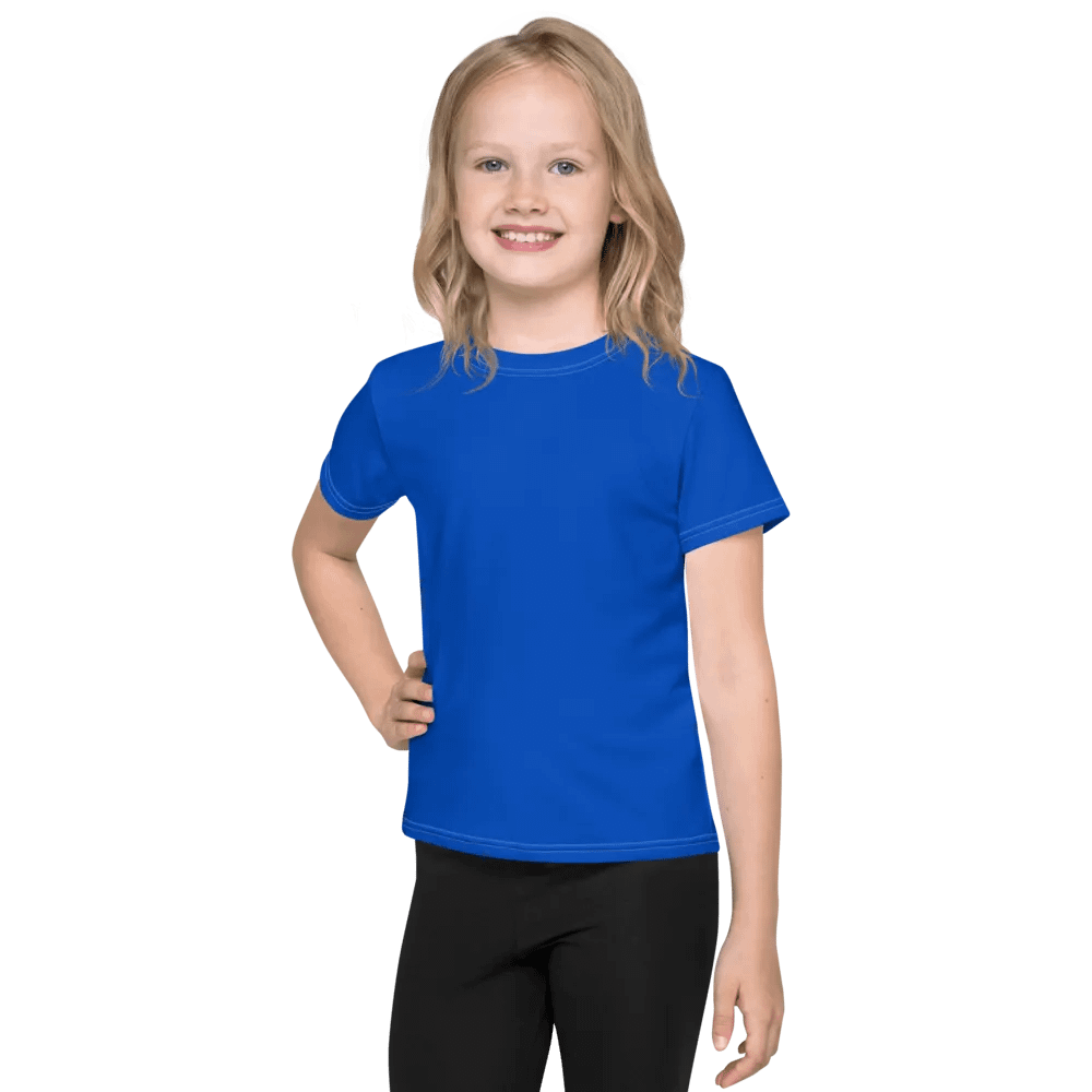 Kids Plain Color Absolute Blue T-Shirt product image (1)