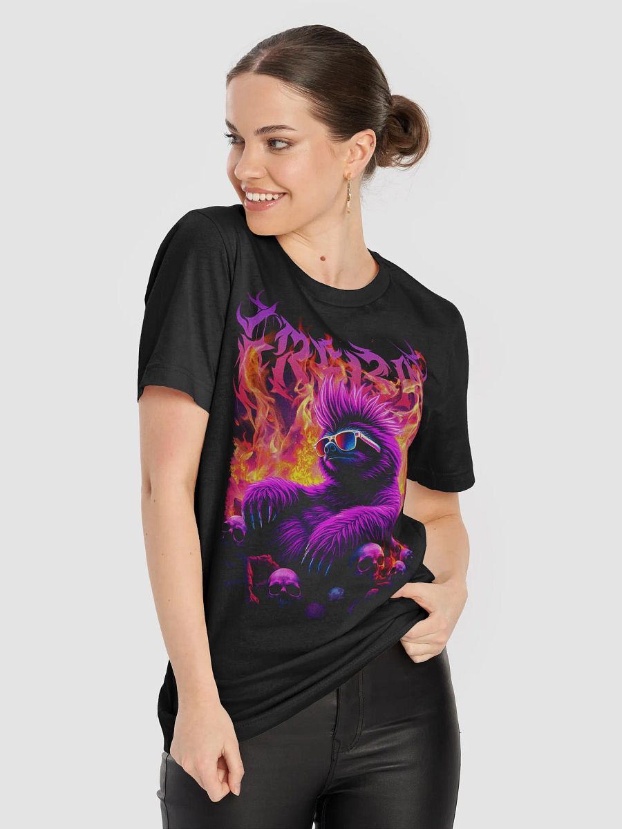 Inferno – Flaming Gothic Sloth T-Shirt product image (5)