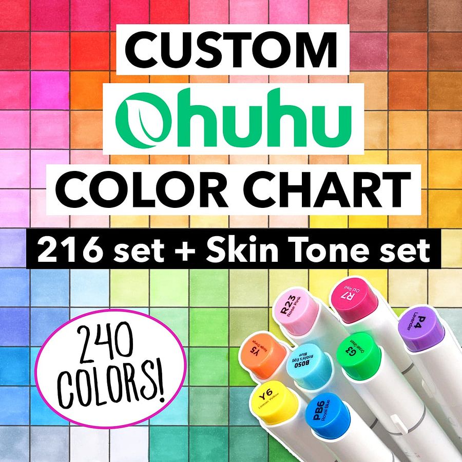 Custom Ohuhu Color Chart - 240 Colors product image (1)