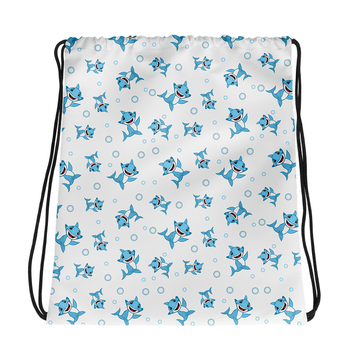 Smiling Sharks All-Over Drawstring Bag product image (1)