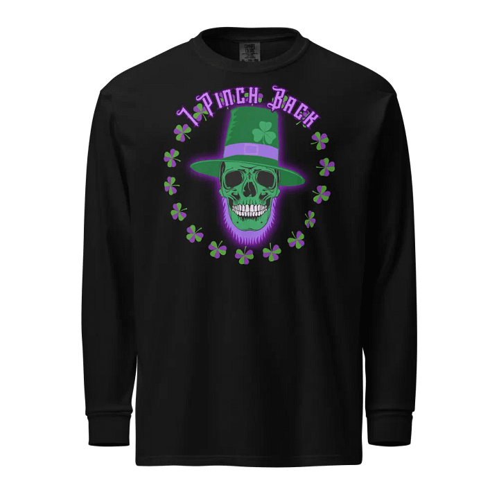 Pinch Back Skull Heavyweight Long Sleeve Tee product image (1)