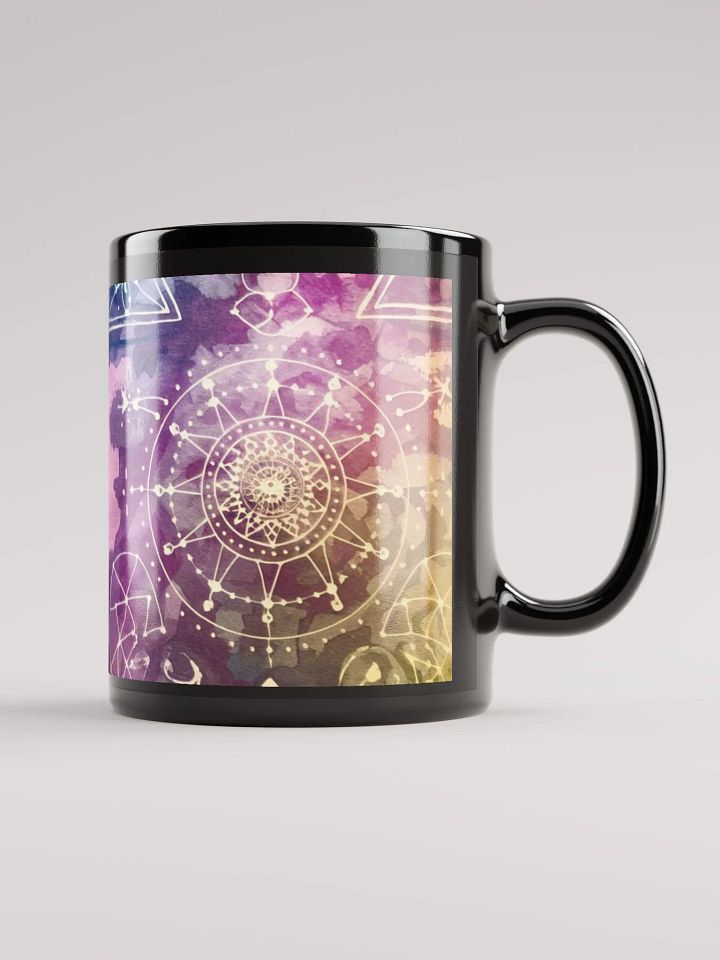 Sacred Geometry, Glossy Black Mug product image (2)