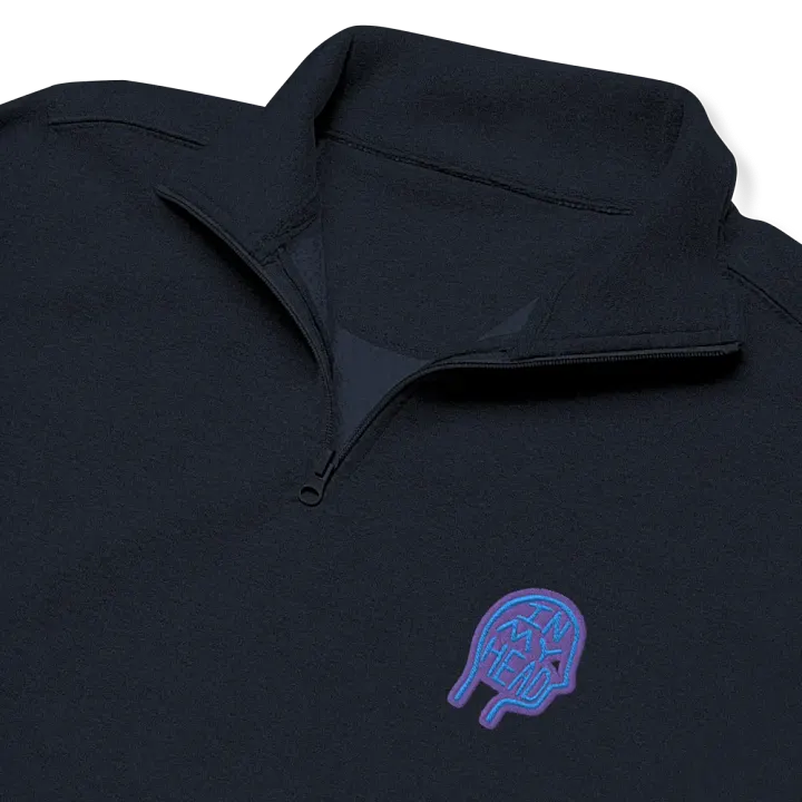 In My Head (violet design) embroidered quarter zip product image (11)