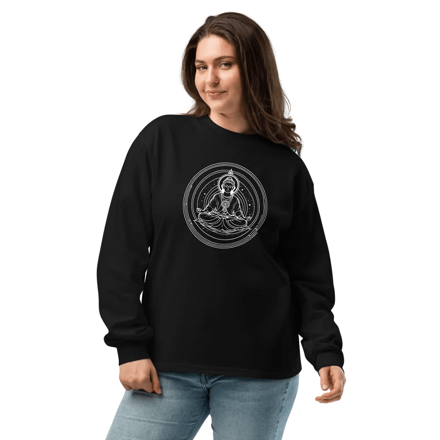 [Meditation 3 - White] - Unisex Premium Heavyweight Long Sleeve Shirt product image (9)