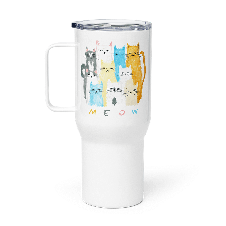 Whimsical Cat Cartoon Travel Mug product image (1)