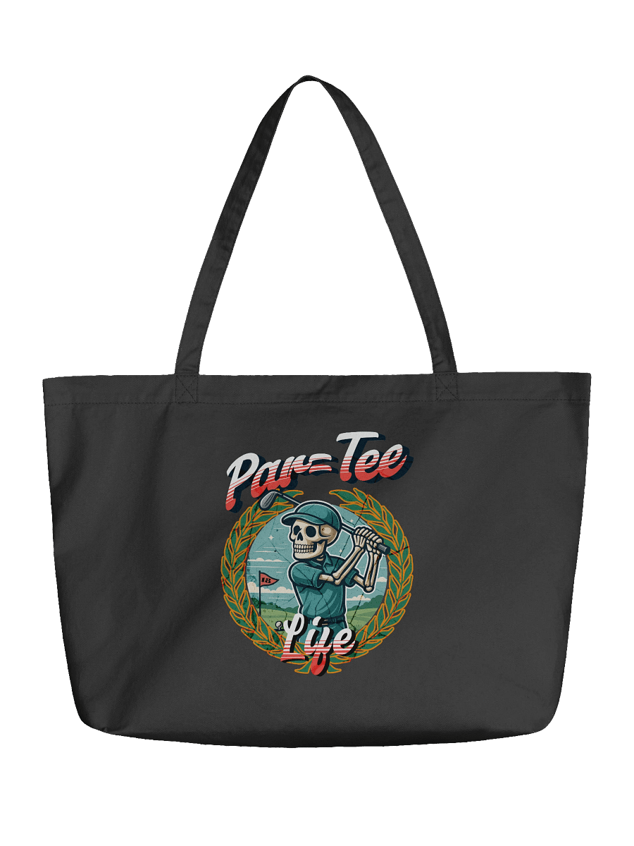 Par Tee Life Golfing Skeleton Golfer Organic Tote product image (2)