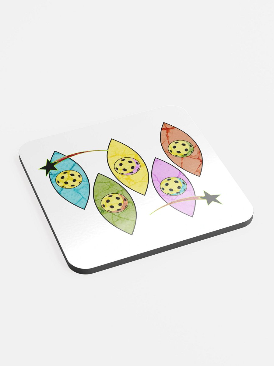 Mid Century Y2K Pickleball Funky Abstract Coaster Set product image (3)