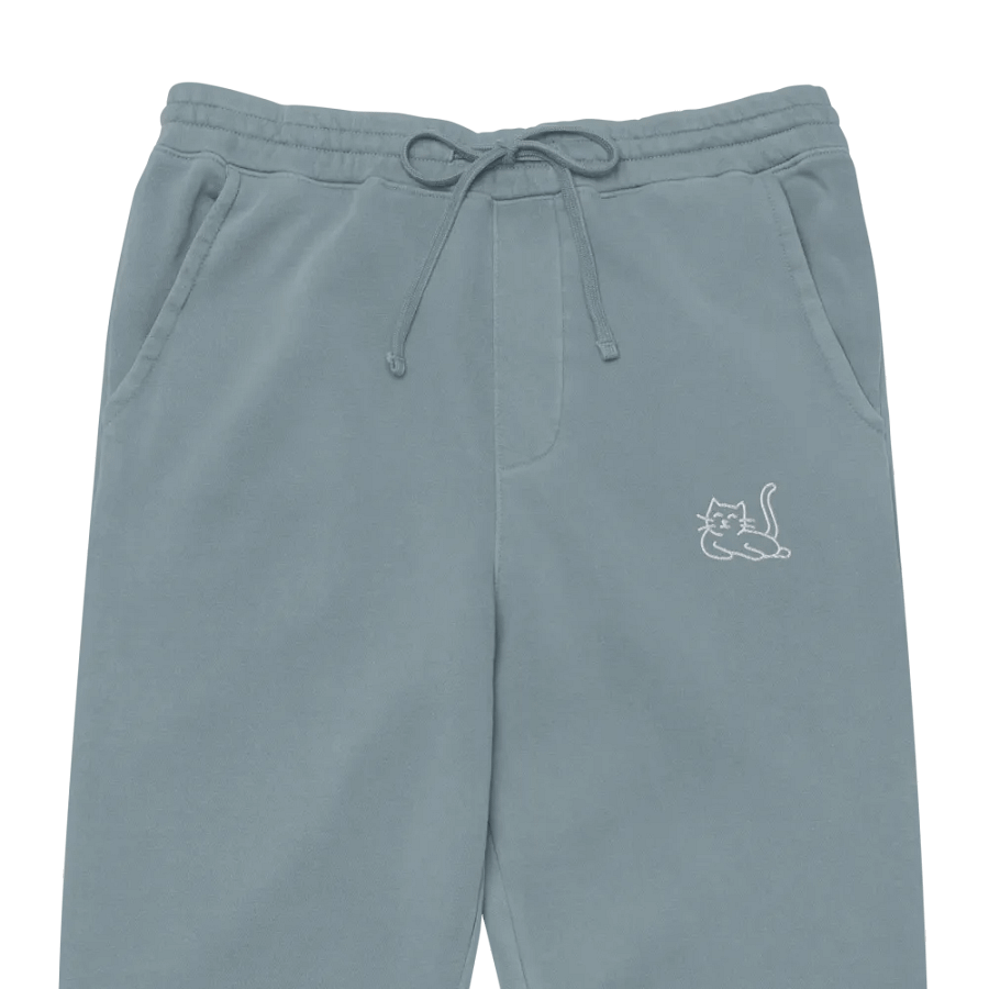 Joggers with cute cat embroidery product image (16)