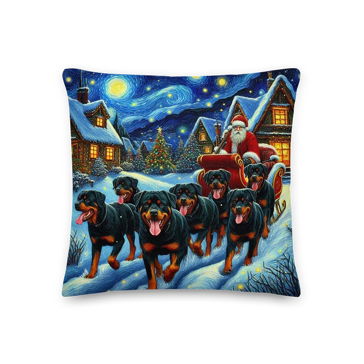 Rottweilers Starry Christmas Night - All Over Print Pillow product image (2)