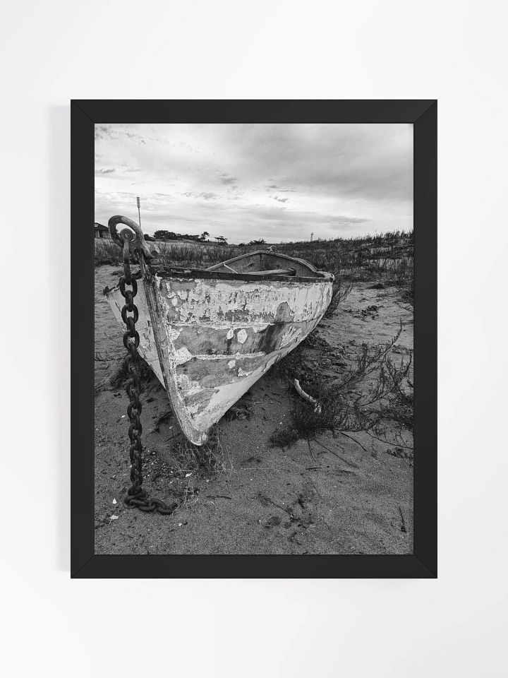 Black and White photo of Boat 12x16 product image (1)