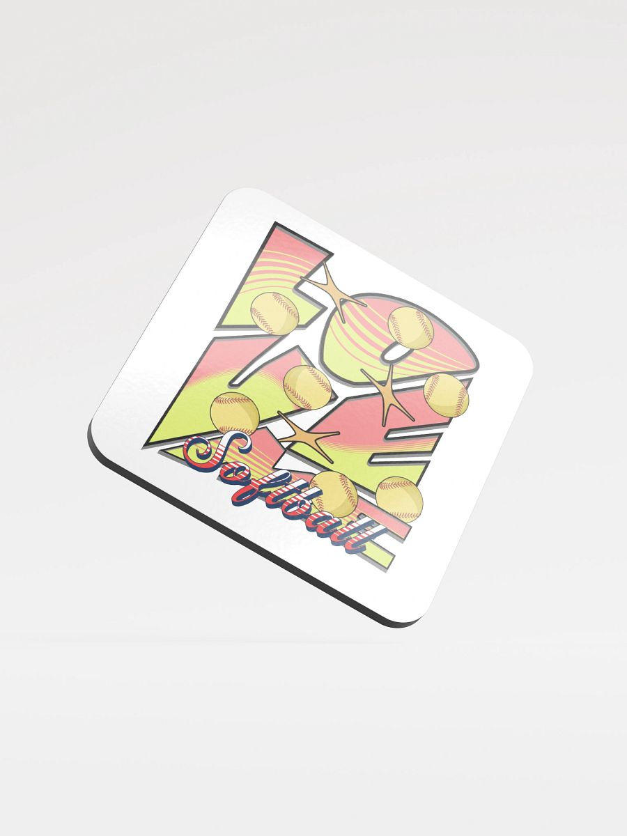 Love Me Softball Cork Coaster product image (2)