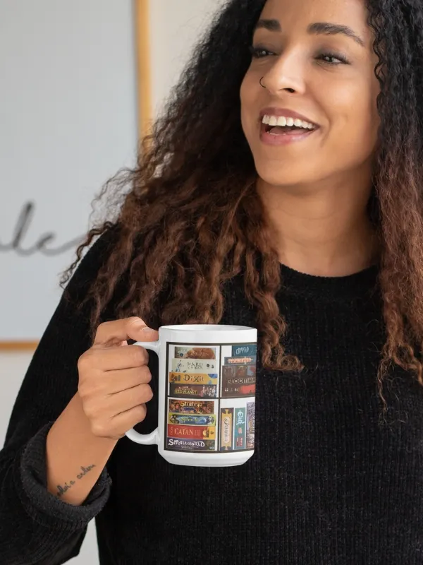Board Game Collection Mug, large 15 oz Kallax Coffee Cup for Board Gamers product image (2)