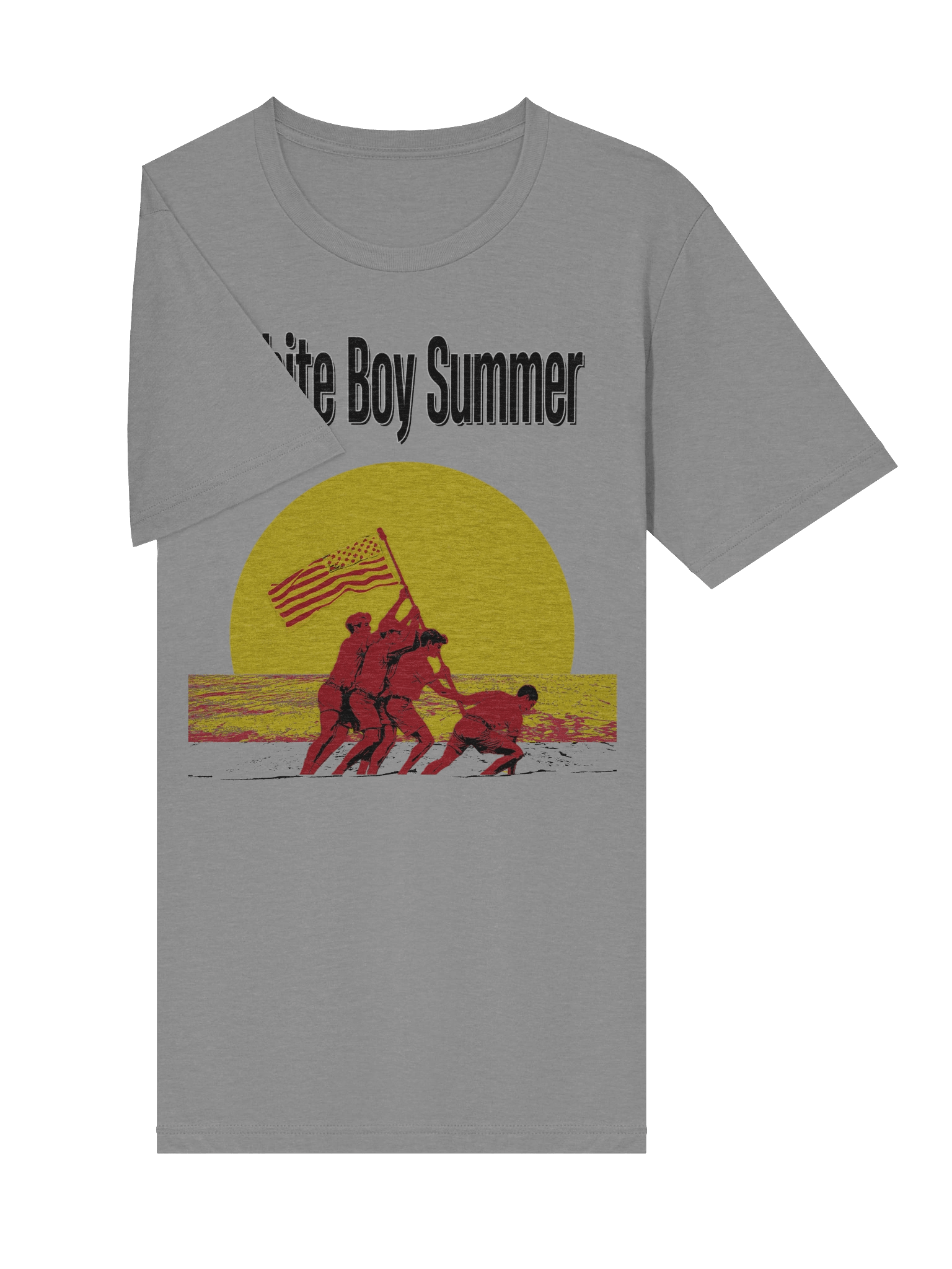 White Boy Summer Tri-Blend T-Shirt (Black Text) product image (5)