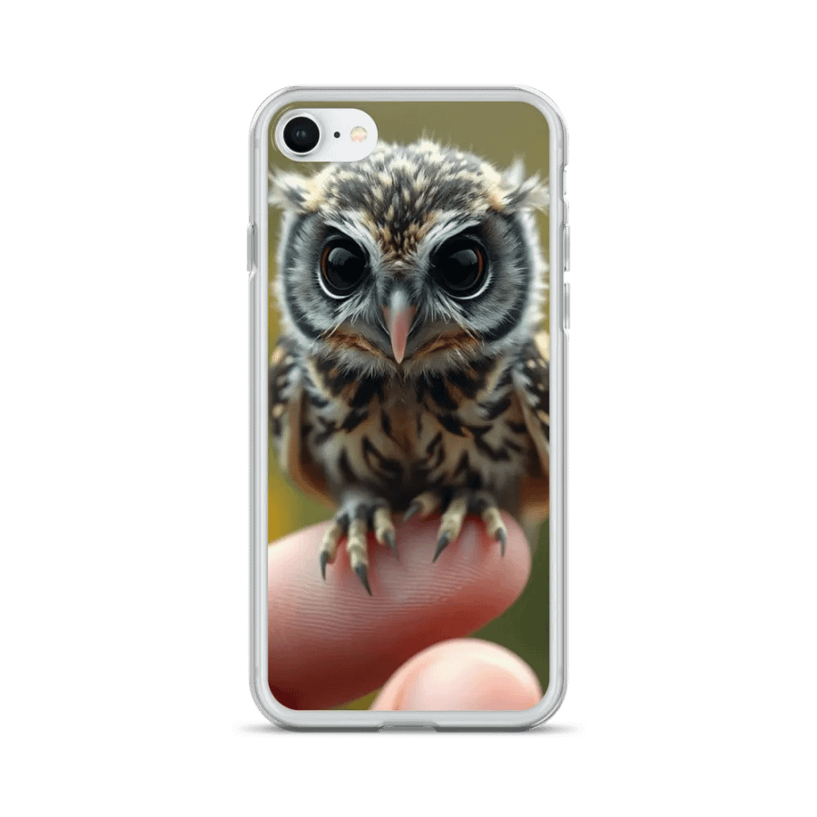 Tiny Owl Perched on a Finger Clear iPhone® Case product image (24)