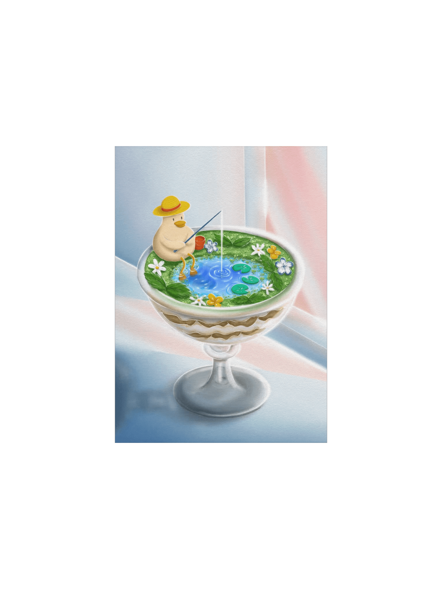 Tiny fishing illustration 🌙 art print product image (2)