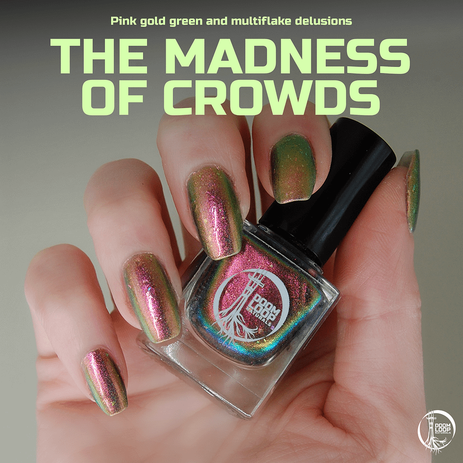 THE MADNESS OF CROWDS - Pink Green Gold Multichrome Nail Polish product image (1)