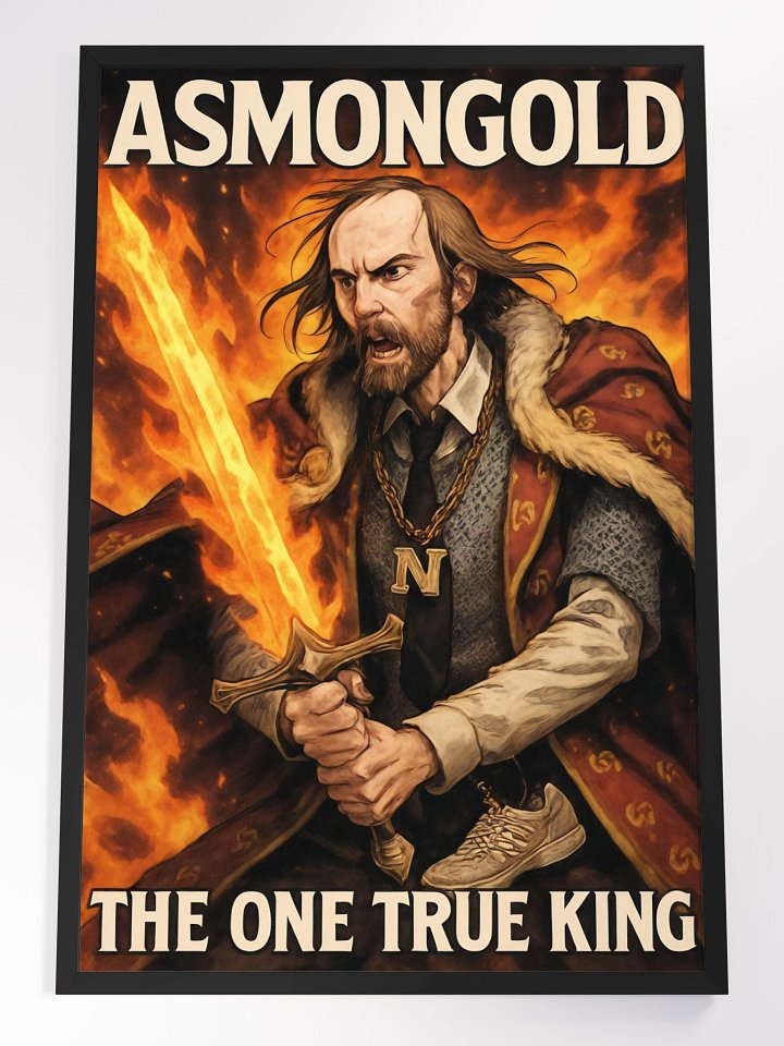Asmongold The King Mega Framed Print product image (1)