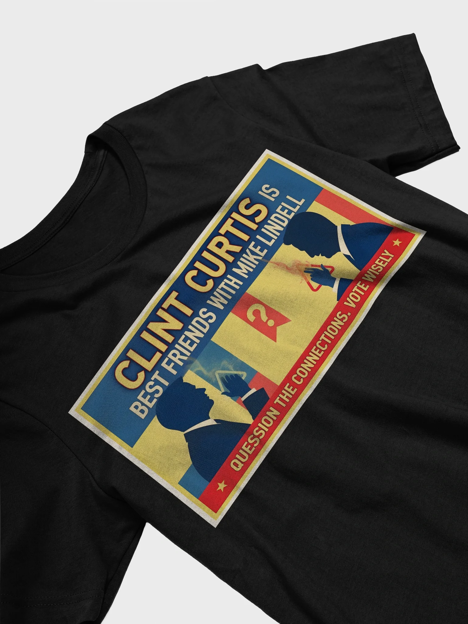 Clint Curtis & Mike Lindell Question the Connections T-Shirt product image (13)