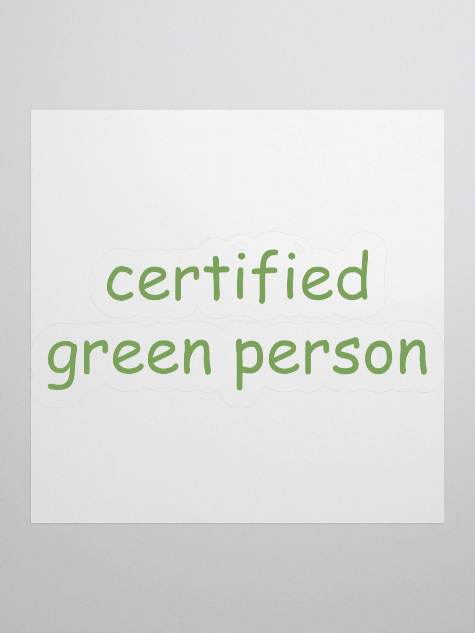 Certified Green Person Sticker product image (1)