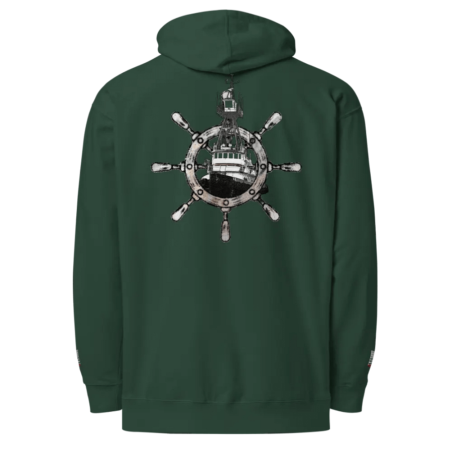 Tug CE ship Wheel - Twin Anchor Front & sleeves (embroidered) product image (1)