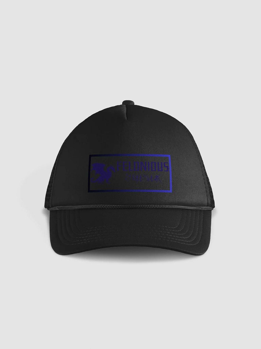 Felonious Streetwear Dragon Electric Blue Logo Foam Trucker Hat product image (2)