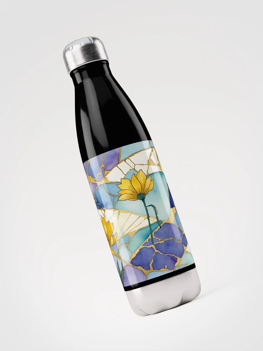 Watercolor Floral Stained Glass Water Bottle product image (5)