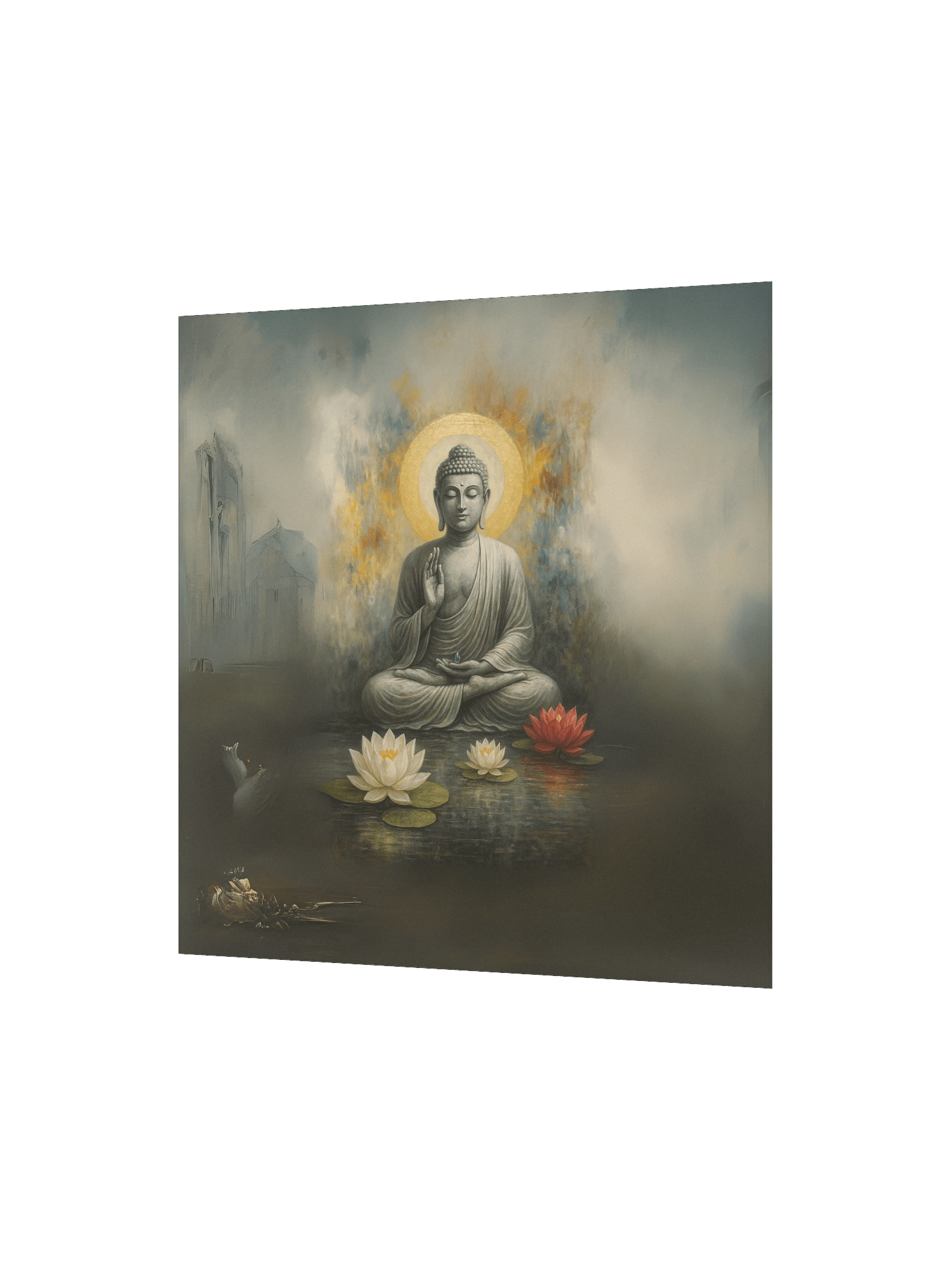 Serene Buddha with Lotus Flowers – Nichiren Buddhism Meditation Poster (Enhanced Matte Paper) product image (10)