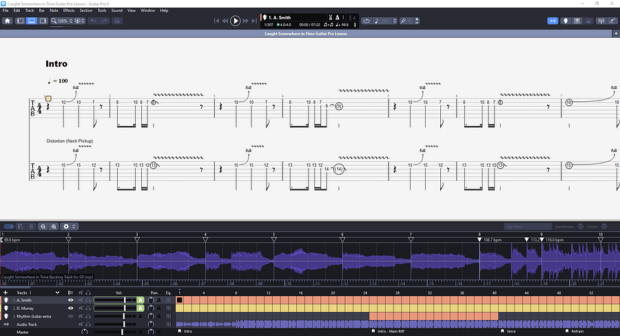 Caught Somewhere in Time PDF TAB + Backing Track MP3 product image (3)