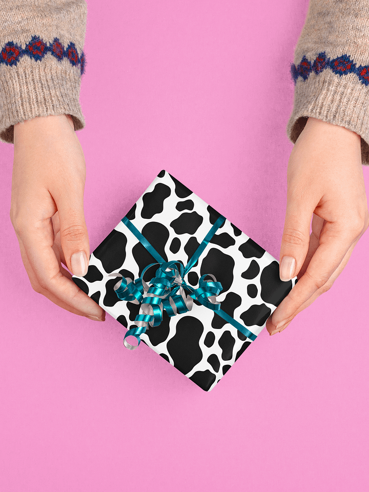 Black and White Cowhide Wrapping Paper product image (1)