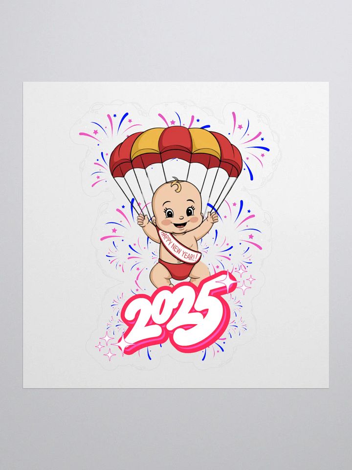 Gliding In 2025 In Style - Baby New Year Sticker product image (1)