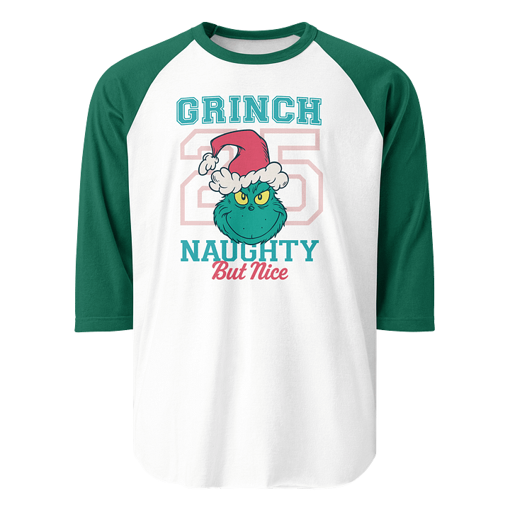 Naughty But Nice Grinch Raglan Tee product image (1)