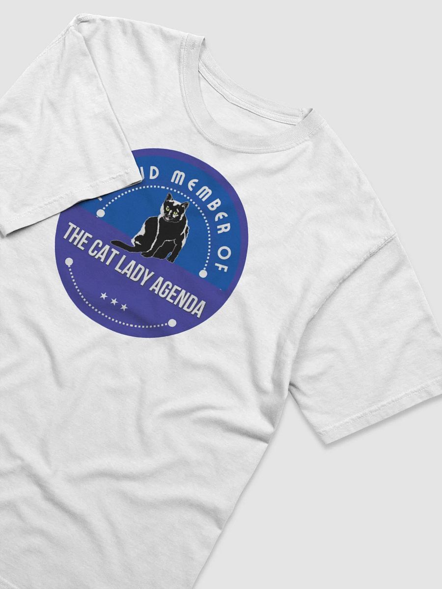 The Cat Lady Agenda blue logo T-shirt product image (1)