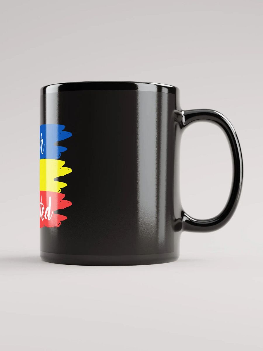 Never Be Defeated Motivational Black Glossy Mug product image (1)