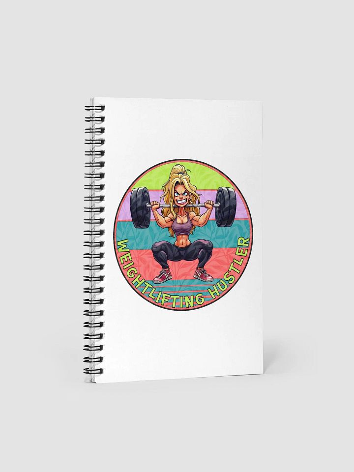 Weightlifting Hustler Female Deadlift Spiral Notebook product image (1)
