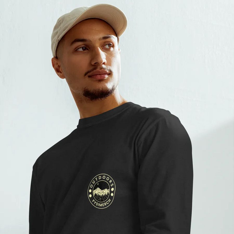 Outdoors Long Sleeve organic t-shirt product image (4)
