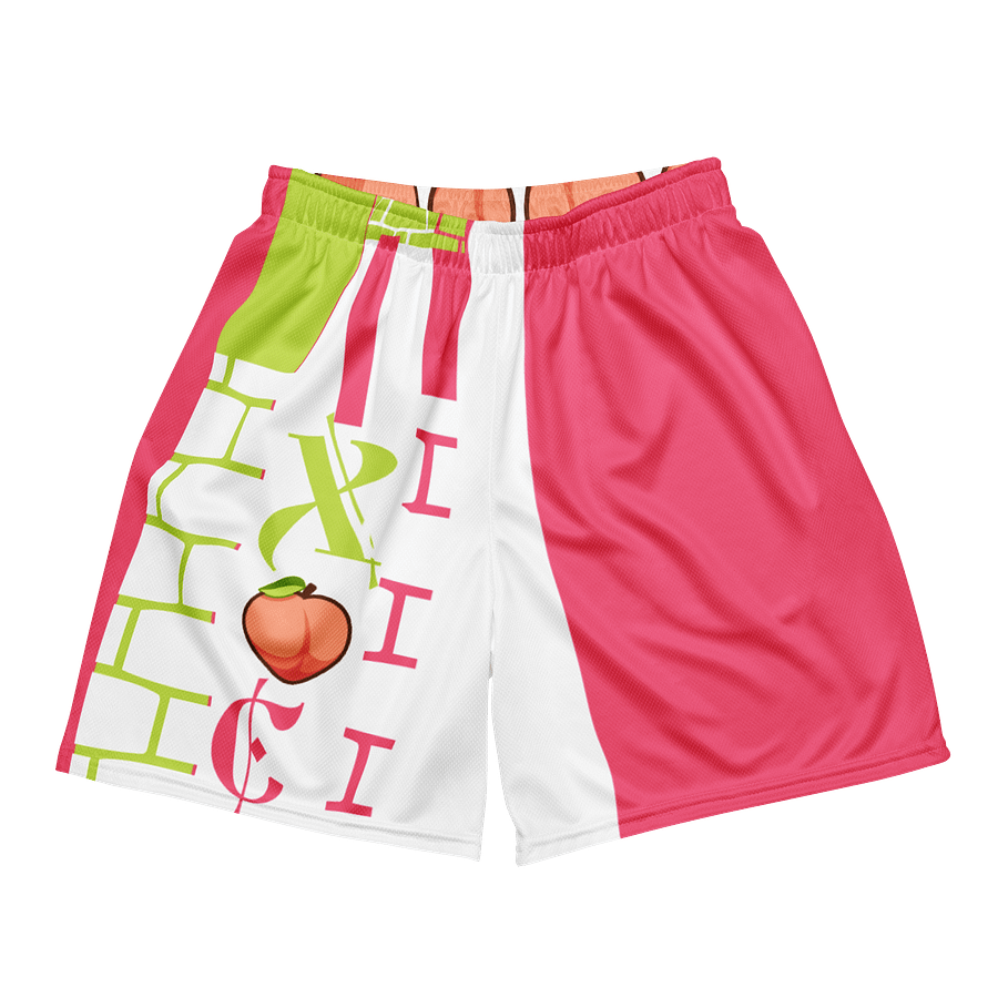 Y2K 2 MUCH PEACH HERS SHORTS PINK (FRONT & BACK DESIGN) product image (1)