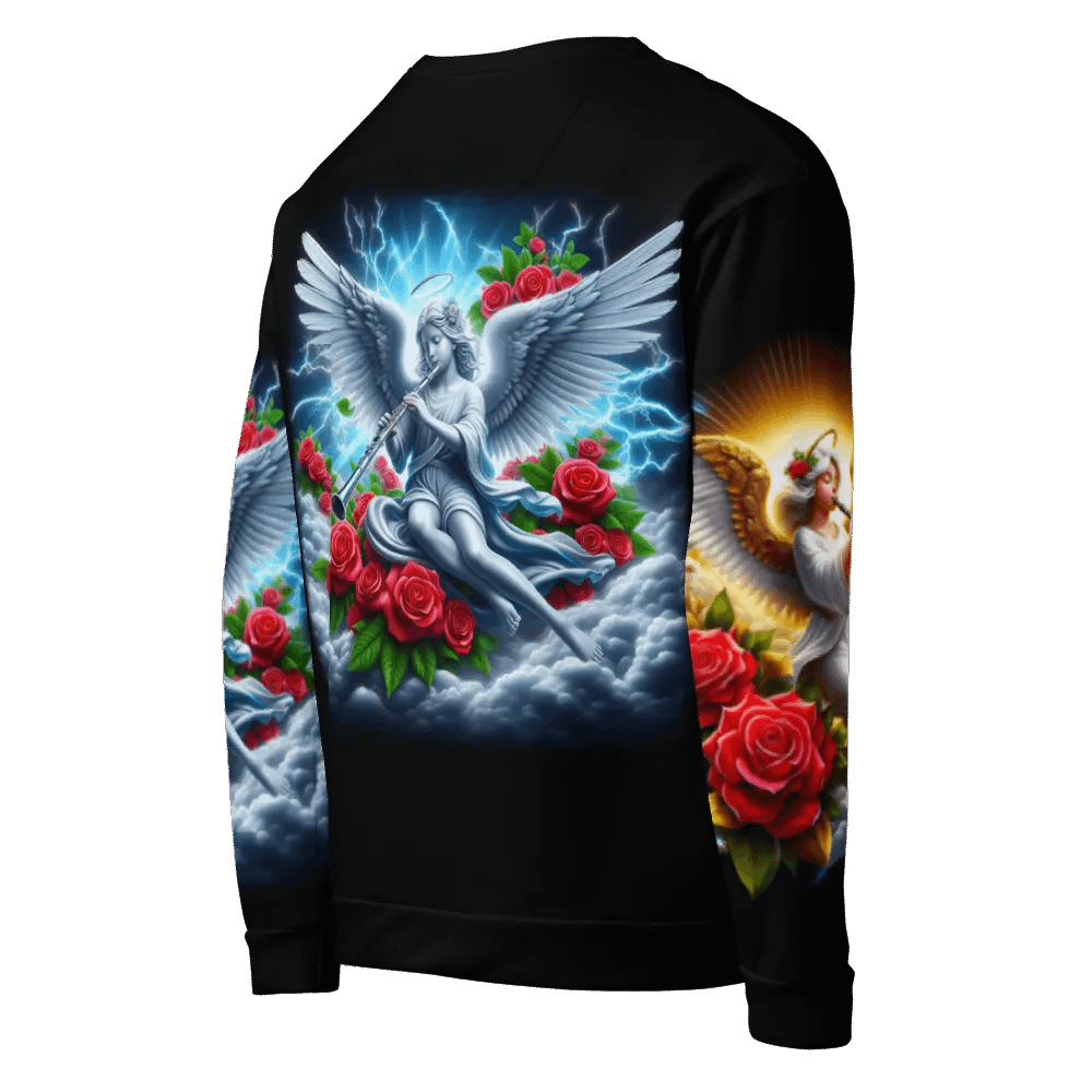 Angels making Music with a Clarinet - All-Over Unisex Sweatshirt #7 product image (5)