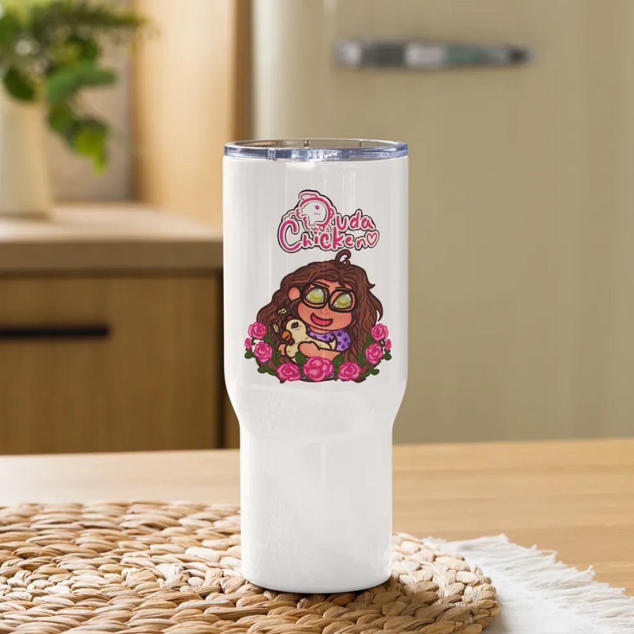 Chick & Roses Travel Mug product image (9)