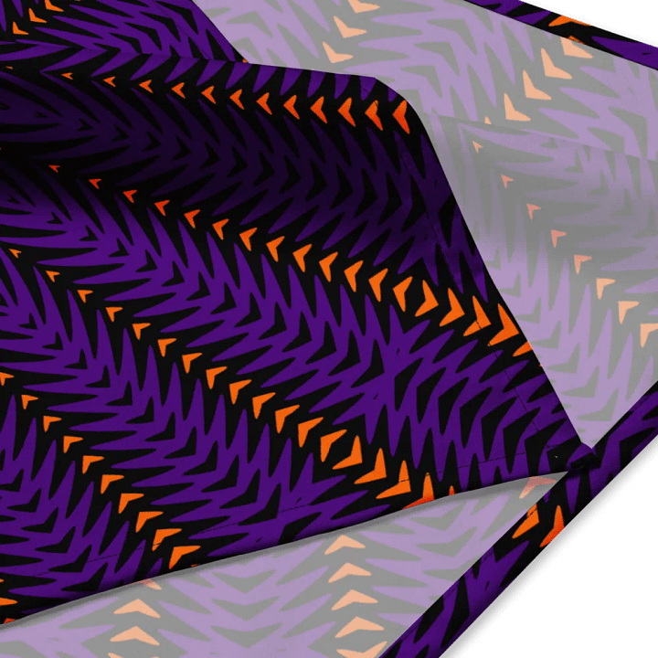 Twisted Sunflower Bandana, Purple Orange Black Kaleidoscope Floral Art Accessory product image (3)