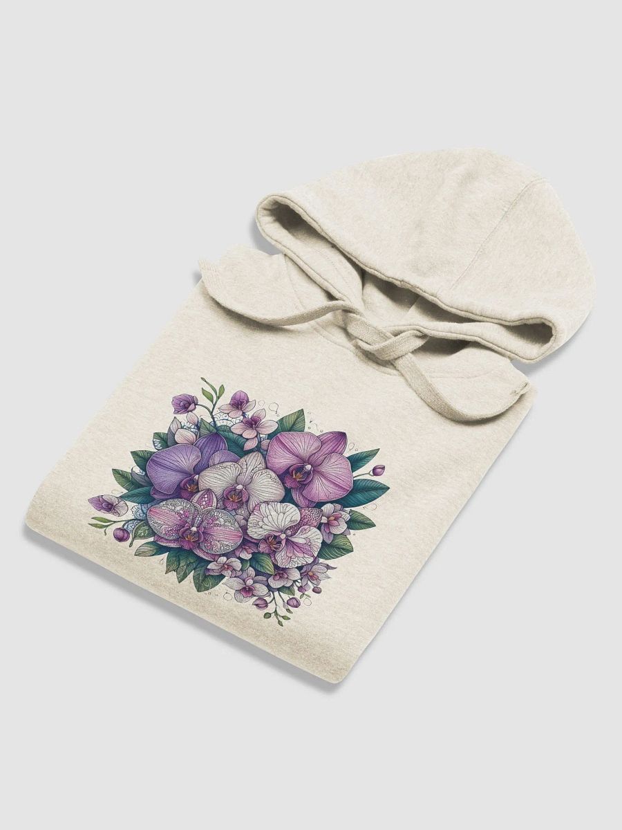Orchid Oasis Premium Hoodie | AI Design mandala patterned flowers product image (6)