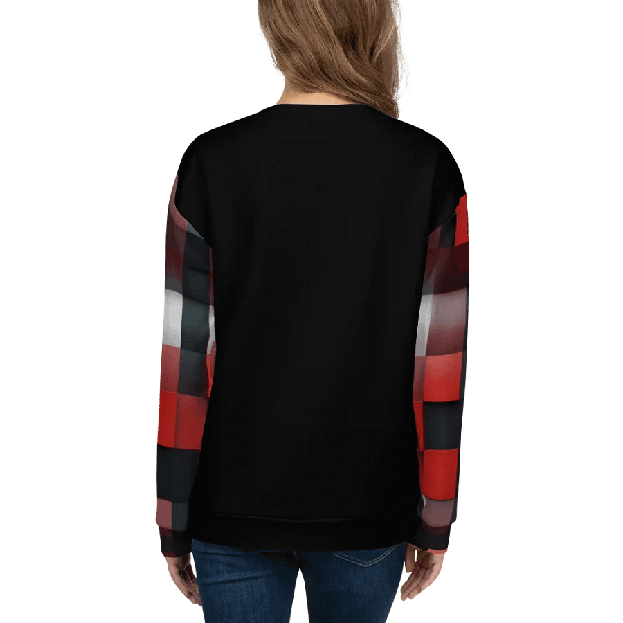 Black And Red Squares Unisex Sweatshirt product image (8)