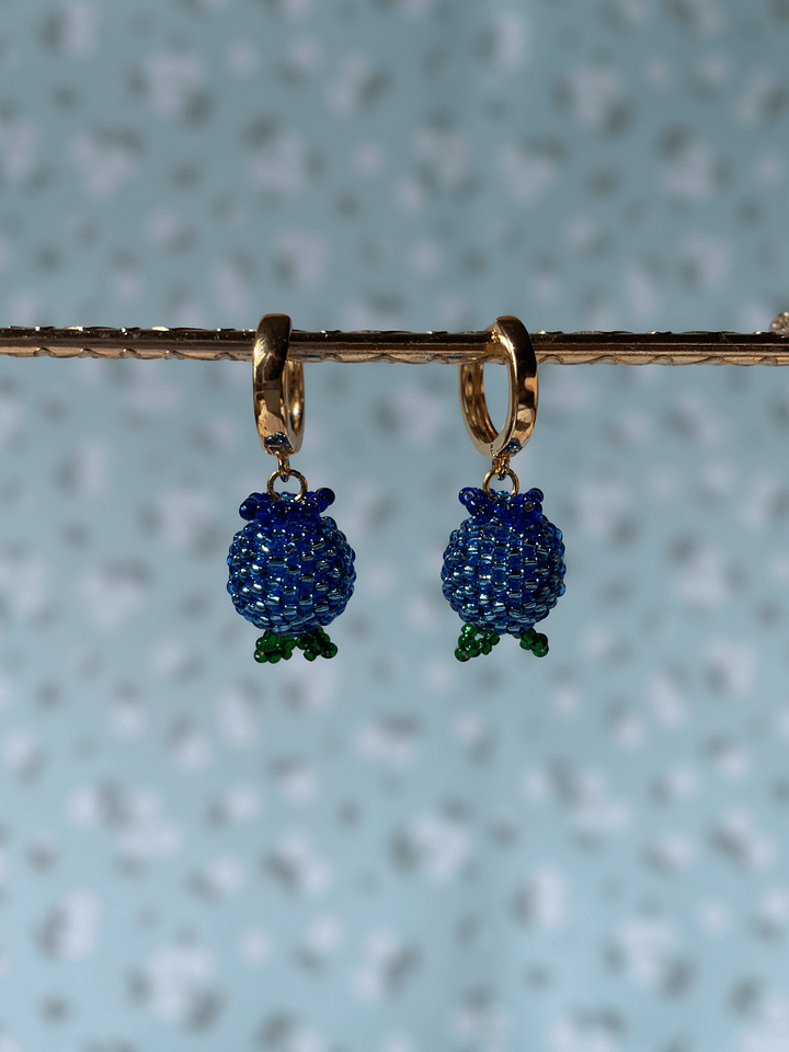 Blueberry Beaded Earrings product image (1)