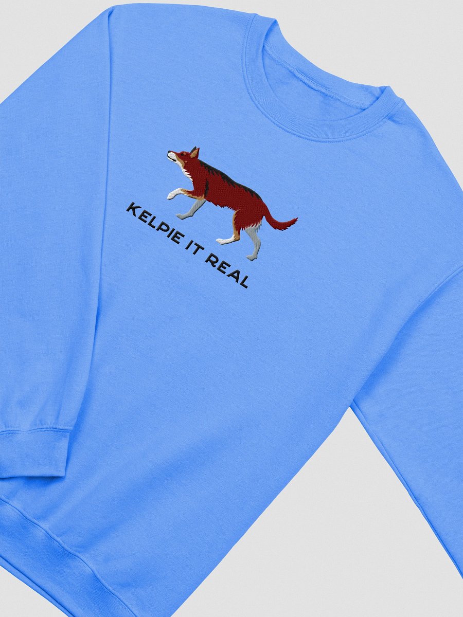 Kelpie It Real Sweatshirt (Embroidered) of an Australian Kelpie(Brown Tricolor) product image (9)