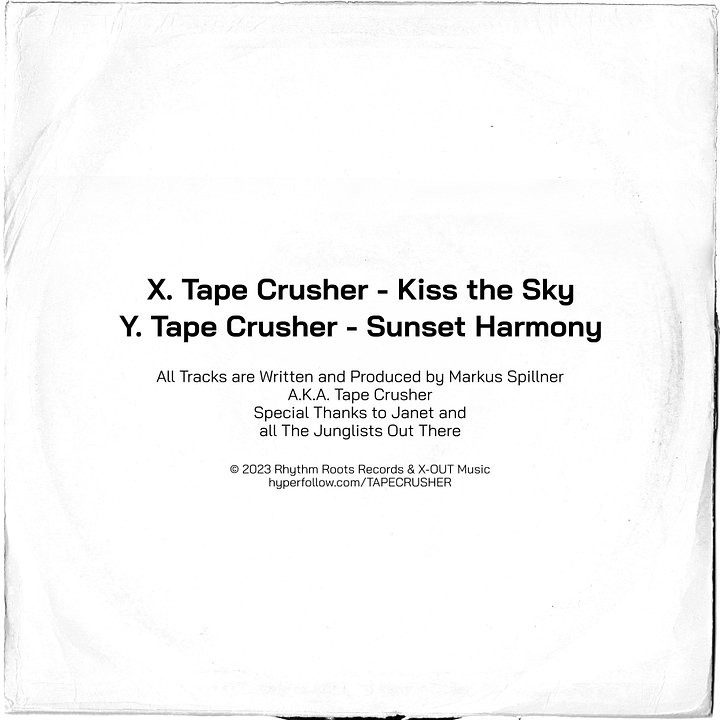 TAPE CRUSHER-AMBIENT JUNGLE SESSIONS VOL. 1 (X-OUT011) [2-TRACK E.P] product image (2)