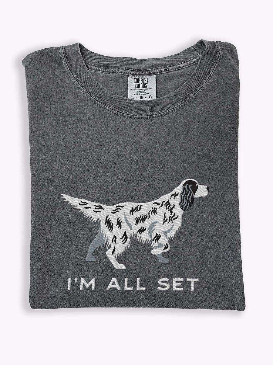 I'm All Set T-Shirt(Embroidered) of an English Setter product image (1)