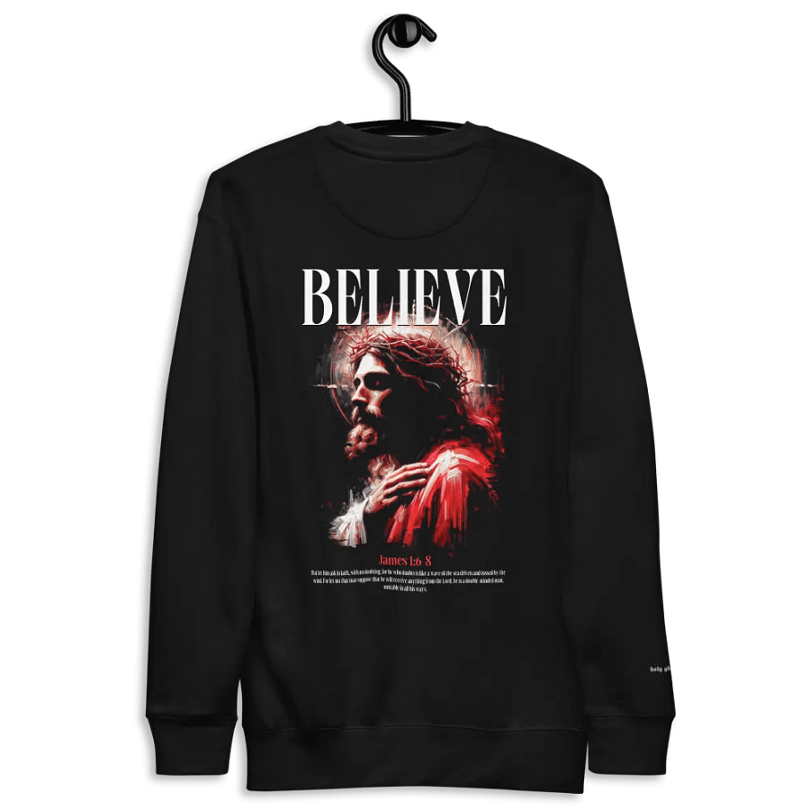 Believe Jesus Embroidered Sweatshirt product image (6)