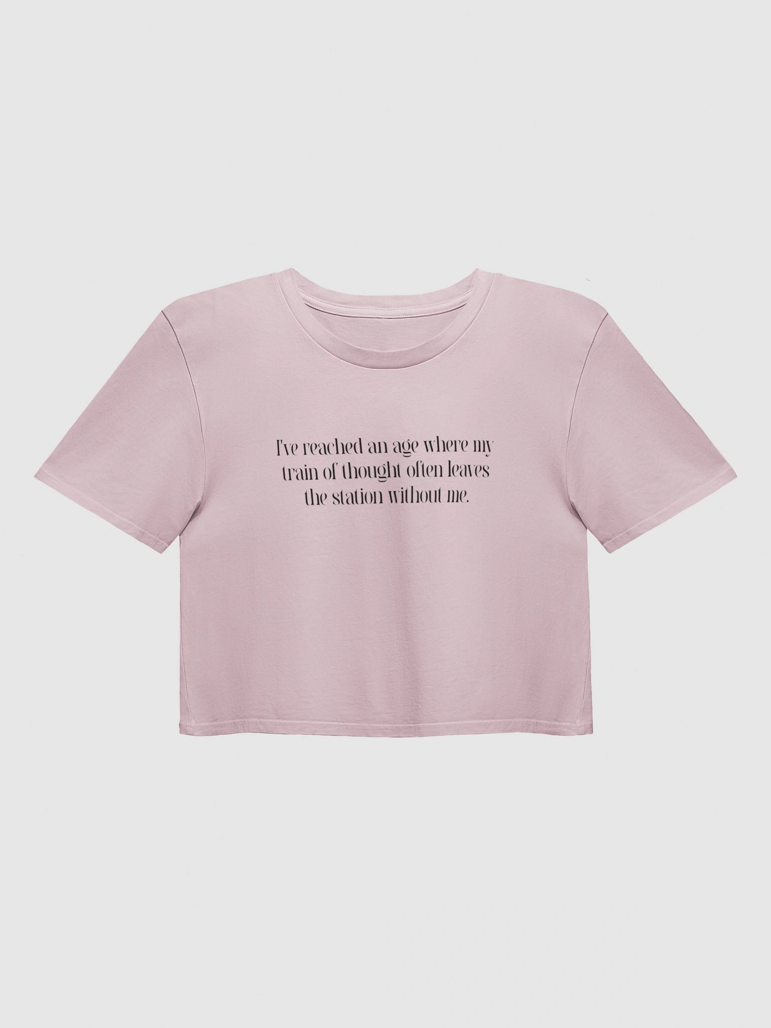 Funny Brain Fog Y2K Crop Baby Tee - Retro Aging Humor T-Shirt product image (2)